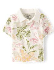 Baby And Toddler Boys Matching Family Tropical Polo