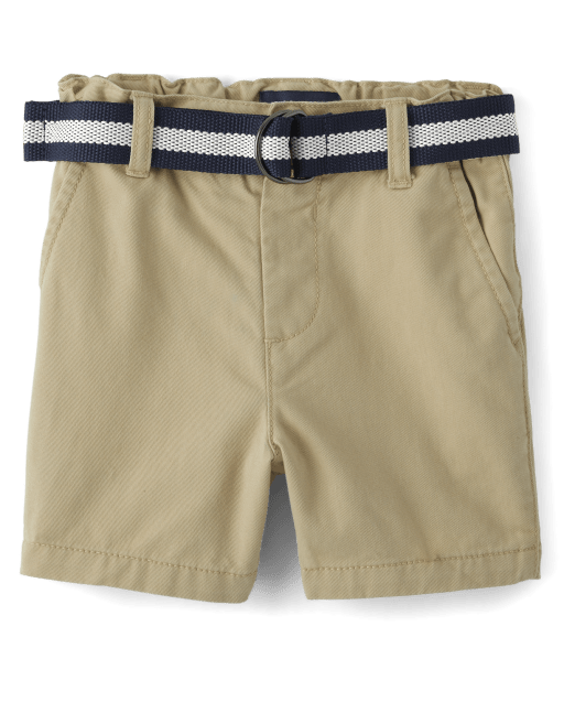 Baby And Toddler Boys Belted Chino Shorts